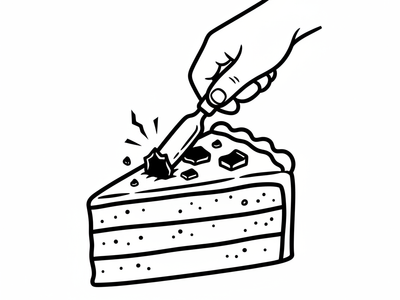 Scraping Hardened Wax Off Expensive Frosting