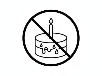 ❌ Sticking Candles Directly Into The Cake