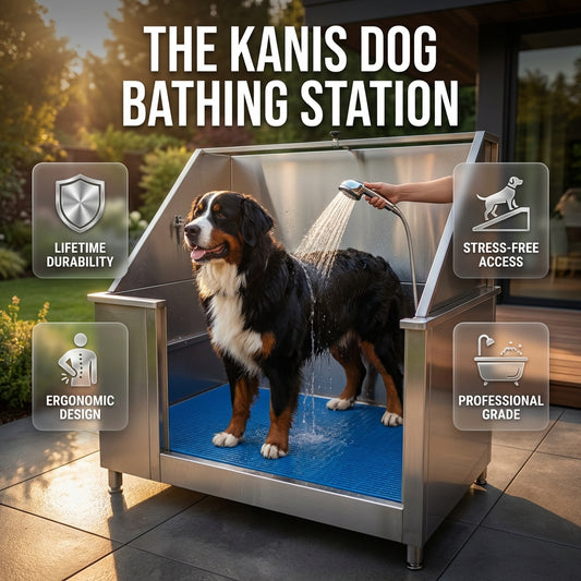 KANIS - Professional Stainless Steel Dog Bathing Station