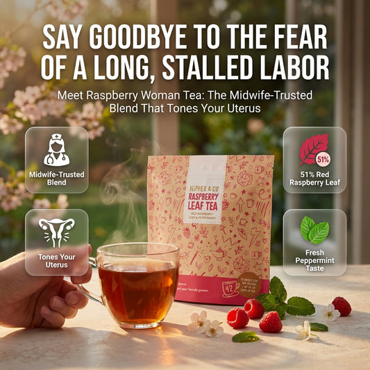 Red Raspberry Leaf Tea, Herbal Infusion for 3rd trimester