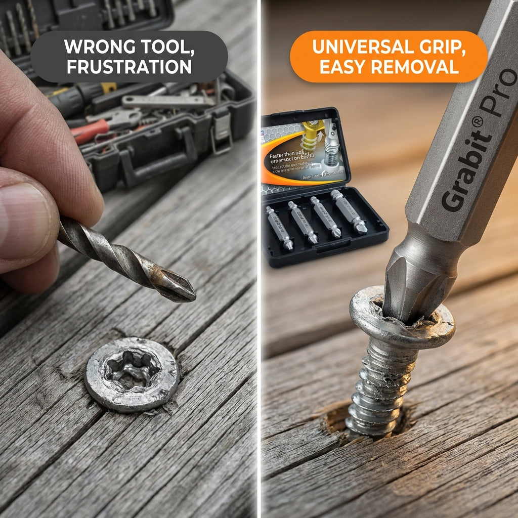 Alden 8440P Grabit® Pro Broken Bolt & Damaged Screw Extractor 4 Piece Kit