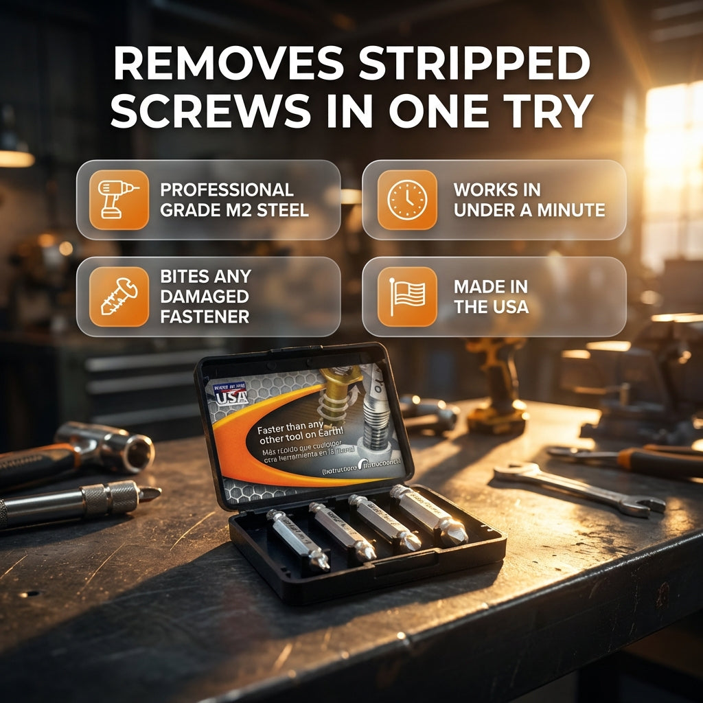 Alden 8440P Grabit® Pro Broken Bolt & Damaged Screw Extractor 4 Piece Kit