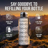 50 oz Clear Sports Water Bottle - High Capacity Hydration