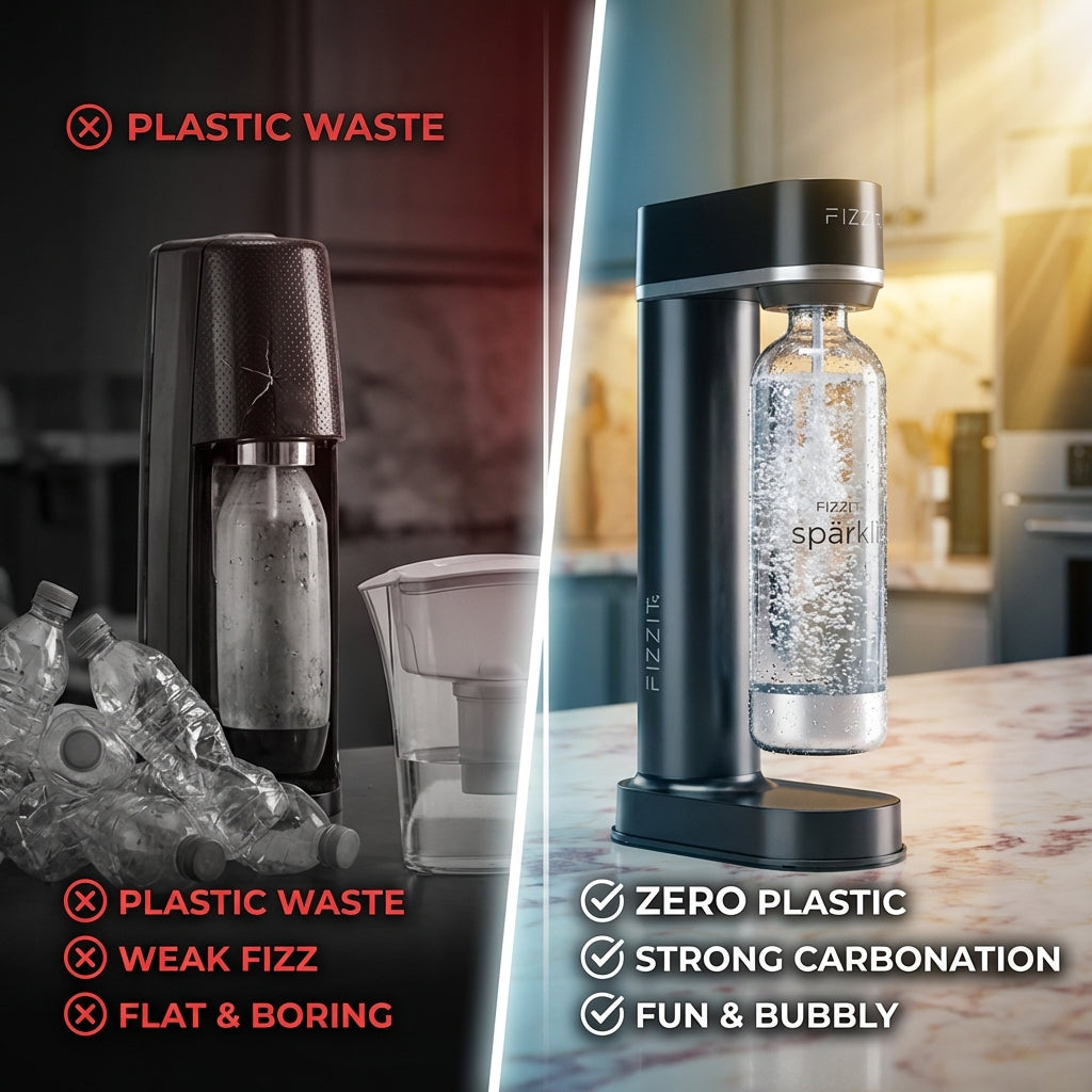 FIZZIT™ Spärklï Carbonated Water Soda Maker with Stainless Steel Bottle