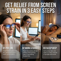 Stylish Blue Light Blocking Glasses for Women or Men - Ease Computer and Digital Eye Strain, Dry Eyes, Headaches and Blurry Vision - Instantly Blocks