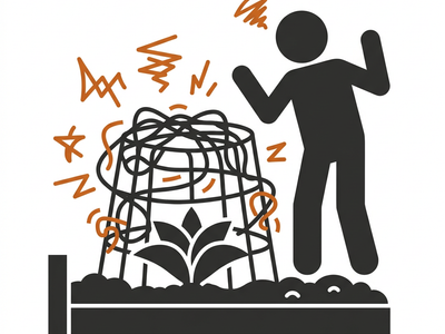 Ugly Wire Cages Covering Every Plant